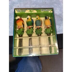 Vintage 2000 1Boston Warehouse - Tropical Parrots - Spreader Set